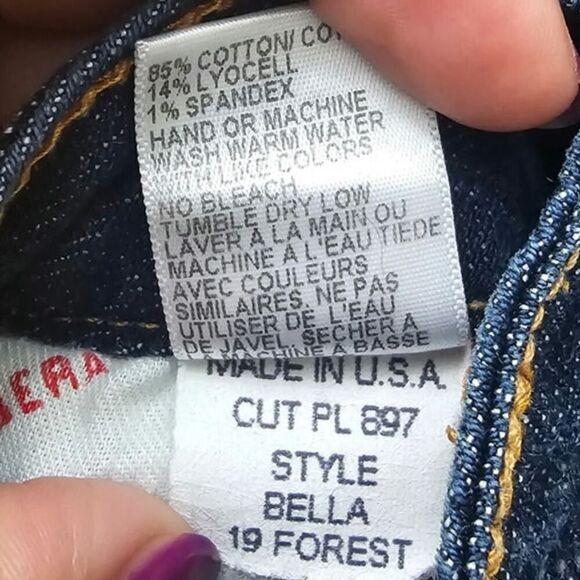 People's Liberation Embroidered Low Rise Book Cut Jeans Dark Wash Denim Y2K - 28 - Picture 11 of 11